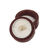 Unique Design Small Pu Leather Vintage Engagement Round Wedding Ring Earring Jewelry Gift Packaging Box Wholesale