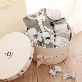 Custom Design Logo Clothing Packaging Luxury New Born Baby Gift Set Box Newborn Clothes Packaging Gift Box