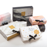 Customized Hot Selling Square Foldable Paper Scarves Underwear And Socks Gift Packaging Box With Ribbon
