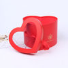 New Valentine's Day Heart Shaped Double Layer Rotating Rose Flowers Chocolate Cosmetics Jewelry Packaging Box with PVC Window