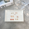 Small Velvet Multi Grid Ring Earrings Necklace Empty Plate Jewelry Storage Display Tray Wholesale