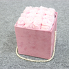 Luxury Square Suede Velvet Rose Flower Bouquet Arrangement Gift Packaging Box for Valentine's Day