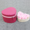 New Arrival PU Leather Heart Shape Valentine's Day Diy Handmade Eternal Rose Flower Gift Packaging Box with Zipper