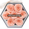Luxury Flower Bouquet Stand Custom Printing Crdboard Hexagonal Display Box for Flower Chocolates Arrangements