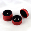 Custom Logo Printed Round Paper Jewelry Gift Packaging Romantic Ring Earring Jewelry Boxes Jewelry Packaging Storage Case Box