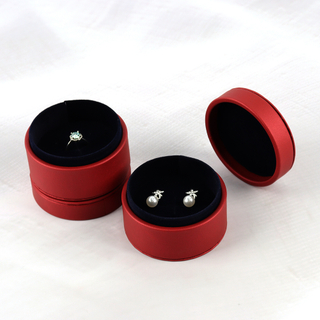 Custom Logo Printed Round Paper Jewelry Gift Packaging Romantic Ring Earring Jewelry Boxes Jewelry Packaging Storage Case Box