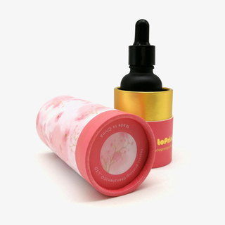 Customized Perfume Essential Oil Bottle Packaging Box White Cardboard Round Packaging Tube Boxes for DIY Gift