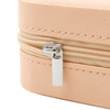 Factory Custom Logo Small Travel Jewelry Box Lady PU Leather Zipper Travel Jewelry Organizer Storage Box