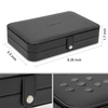 Amazon Hot Selling Jewelry Box Portable Pu Simple Earrings Zipper Ring Earrings Mirror Jewelry Storage Box
