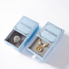 Luxury Small Light Blue Engagement Proposal Necklace Bracelet Ring Earring Drawer Paper Jewelry Packaging Box with Foam Insert