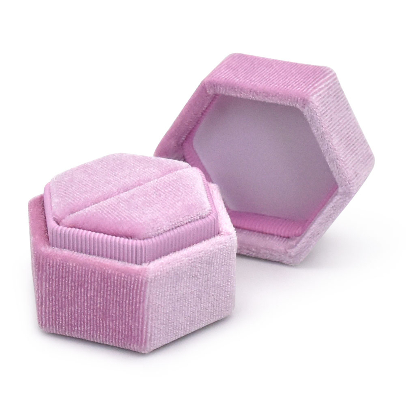 Hot Selling Jewelry Packaging Box Pendant Earrings Bracelet Necklace Gift Boxes Cases Pink Velvet Wedding Ring Jewelry Box