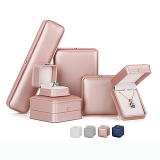 Wholesale Jewelry Packaging Box Luxury Necklace Bracelet Ring Promotion Jewelry Case PU Gift Jewelry Box