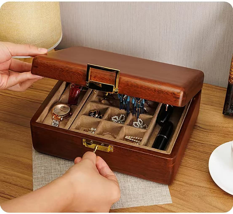 High Gloss Luxury Jewelry Watch Gift Box Solid Wooden Jewelry Box Ring Necklace Storage Packaging Box