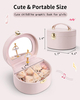 Factory Wholesale High Quality Luxury Music Ballerina Girl Wooden Jewelry Gift Storage Box with Mirror For Wedding