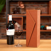 Promotional Luxury Personalized Hotel Restaurant Leather Business Wine Bottle Gift Carrier Bag Boxes