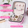 Portable Travel Mini Jewelry Box Leather Jewellery Ring Organizer Case Storage Gift Box Girls Women