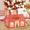House Shape Christmas Gift Box with Magnetic Closure Lid Empty Gift Wrap Boxes for Xmas Day Eve New Year Presents Wrapping
