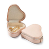Custom Heart Makeup Organizer Faux Leather Storage Box Case Storage Ring Pu Leather Jewelry Gift Box