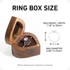 Heart Shaped Walnut Wood Ring Box Velvet Soft Interior Holder Jewelry Chest Organizer Earrings Coin Jewelry Wooden Presentation