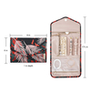 Portable Foldable Fabric Ring Necklace Earring Storage Case Hot Sell Jewelry Organizer Roll Bag with Pocket Zipper