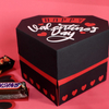 Custom Chocolate Package Box Surprise Valentine Birthday Explosion Box Gift Candy Paper Strawberry Heart Shape Chocolate Bar Box