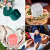 Jewelry Packaging Box Velvet Hexagon Round Ring Box Necklace Box With Logo For Blue Ring And Necklace