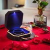 Custom Logo Leather Led Light Ring Earrings Pendant Necklace Jewelry Packaging Box