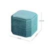 Custom Octagonal Velvet Ring Earrings Boxes Jewelry Packaging Box with Velvet Insert