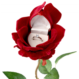 Unique Red Rose Shaped Wedding Ring Jewelry Display Packaging Gift Boxes for Necklace Earrings Ring Bracelets