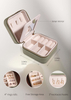 Wholesale Portable PU Leather Ring Earring Necklace Jewelry Case Travel Jewelry Organizer Storage Box With Zipper
