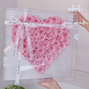 New Arrival Valentine Day Preserved Roses Acrylic Gifts Box Eternal Long Lasting Flower Box with Heart Shape Box