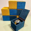 Custom Velvet Clamshell Magnet Flap Cardboard Watch Bracelet Jewelry Gift Set Packaging Box with Pillow Insert