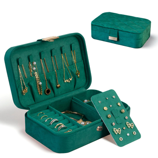 Women Girls Organizer Earring Ear Stud PU Leather Portable Jewel Case Jewelry Packaging Gift Boxes Travel Jewelry Box