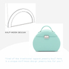 Light Green Leather Jewelry Box Lockable Necklace Earrings Rings Storage Case with Mirror And Storage Drawers