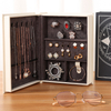 Luxury Elegant Paperboard Book Shaped Jewelry Ring Necklace Bracelets Watch Magnetic Packaging Gift Boxes With Velvet Insert