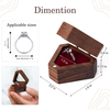 Custom Jewelry Gift Box Fancy Triangle Wooden Ring Box for Wedding with Velvet Foam inside