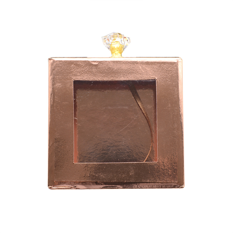 Custom Own Logo Personalized 3d Lash Packaging Empty Plastic Vendor Customize False Eyelashes Box with Diamond Handle