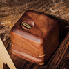 Wholesale Black Walnut Solid Wood Proposal Music Rings Box Packaging Display for Birthday Gift Girl Wooden Music Box
