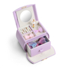New Style Kids Ballerina Jewelry Music Storage Box for Girls with Drawer Leather Music Box for Birthday Bedroom Decor