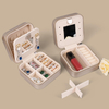 Wholesale Custom Logo Printed Portable Mirror PU Letter Jewelry Storage Box Earrings Ring Necklace Jewelry Organizer Box
