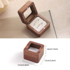 Wholesale Packaging Box Double Ring Box Jewelry Wooden Round Walnut Craft Wood Small Wedding Jewelry Storage Gift Display Case
