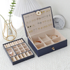Rings Earrings Necklaces Box Organizer Portable Jewelry Storage Case PU Leather Small Travel Jewelry Boxes