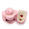 Wholesale New Real Flower Jewelry Earrings Necklace Packaging Gift Box Plum Shape Eternal Flower Acrylic Jewelry Box