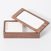 Exquisite Portable Mini Jewelry Storage Box Custom Beech Wood Black Walnut Jewelry Box Organizer for Travel