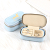 Luxury Velvet Travel Organizer Jewelry Case Small Jewelry Box for Women Travel Organizer with Mirror And Zipper Closure