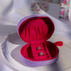 Purple Velvet Embroidery Jewelry Storage Gift Box