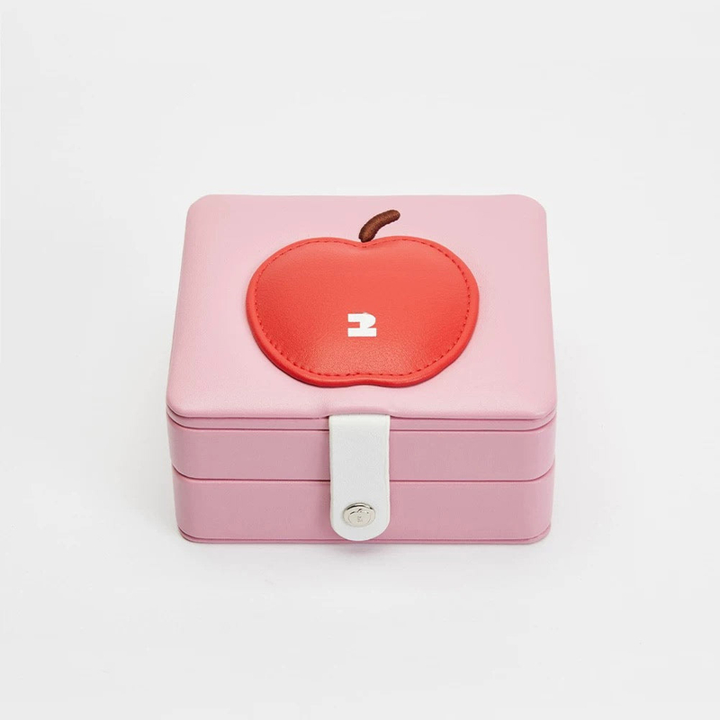 Pink Personalized Jewelry Box Removable Partition Leather Ring Bracelet Organizer Travel Case with Mirror Jewelry Box Packaging