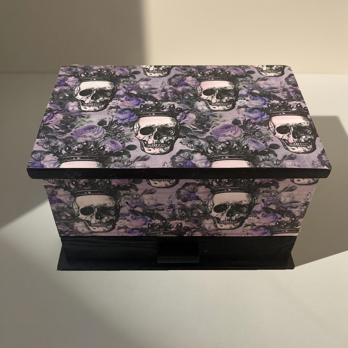 The Enchanted Skull & Purple Rose Jewelry Box: A Halloween Tale