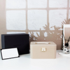 Luxury PU Leather Printed Jewelry Organizer Box Jewelry Ring Boxes For Travel