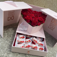Chocolate Box Packaging Luxury Heart Valentine Flowers Gift Box Cardboard Christmas Snack Candy Chocolate Bonbon Box